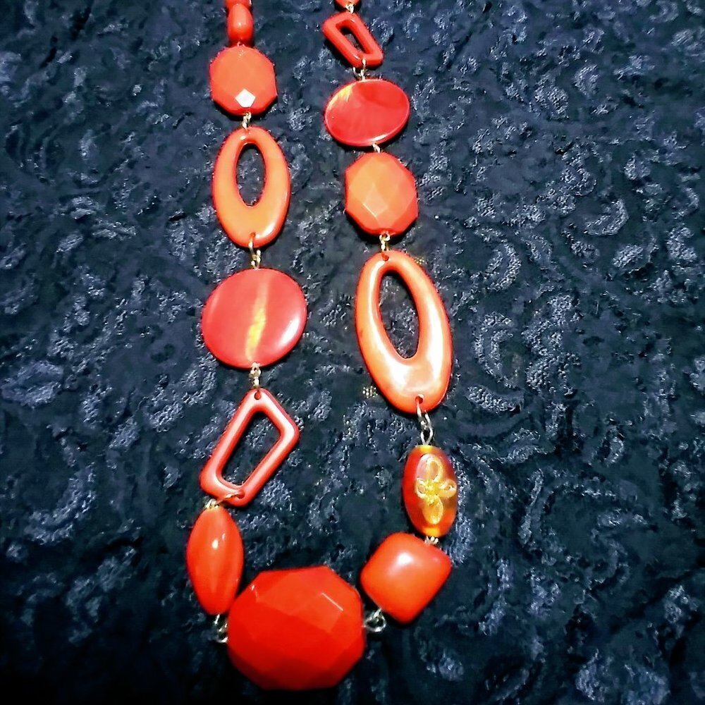 Red Beautiful Beaded Necklace